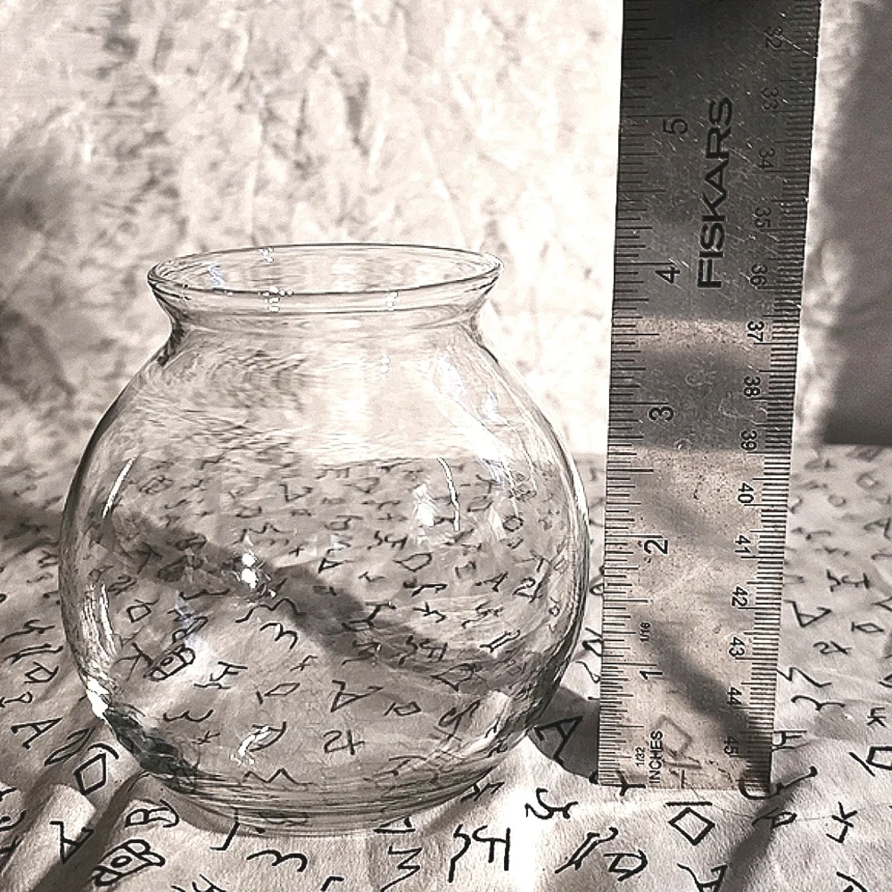 COMING SOON 2PC Vintage Clear Glass Ivy Bowl & Mini Bud Vase Set (2 Pieces)
